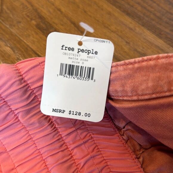 Free People NWT halfzies relaxed jogger pant size small matte rose - Picture 10 of 14
